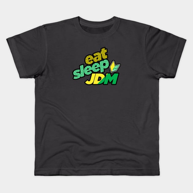 Eat Sleep JDM zentangle style design Kids T-Shirt by FayDesigns